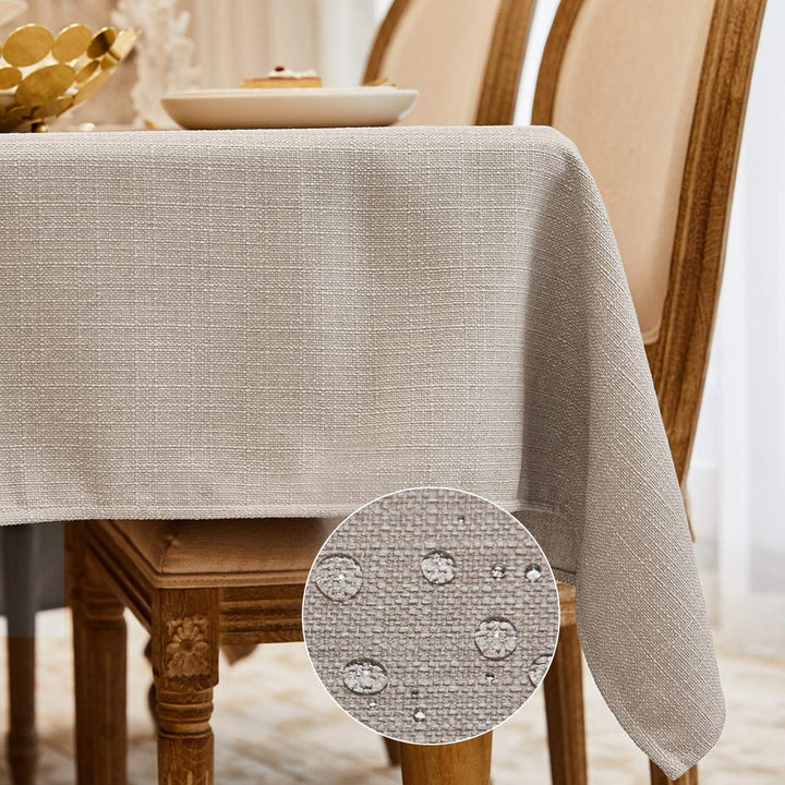 WAITER TREE Tischdecke leinen Hochwertig Tischdecke Abwaschbar Tischtuch Pflegeleichte Tischdecke Le