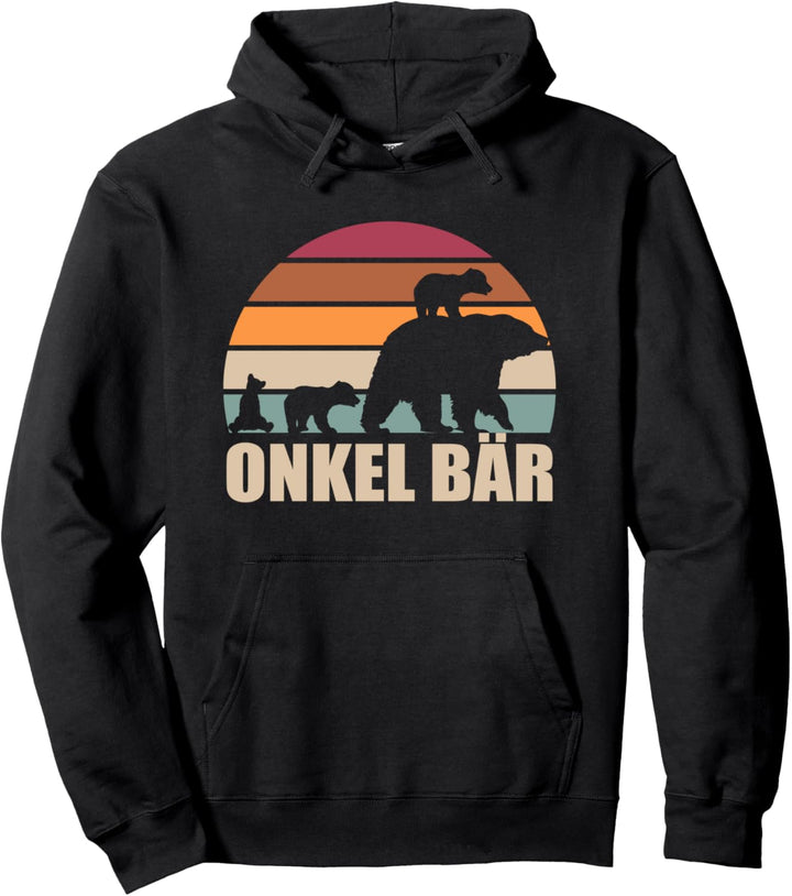 Onkel Bär mit drei Kindern Dreifach Onkel Pullover Hoodie