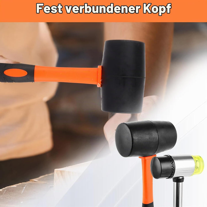 3 Stück Doppelkopf Gummihammer, Gummihammer-Set, 60mm/40mm/25mm doppelseitiger weicher Hammer aus st