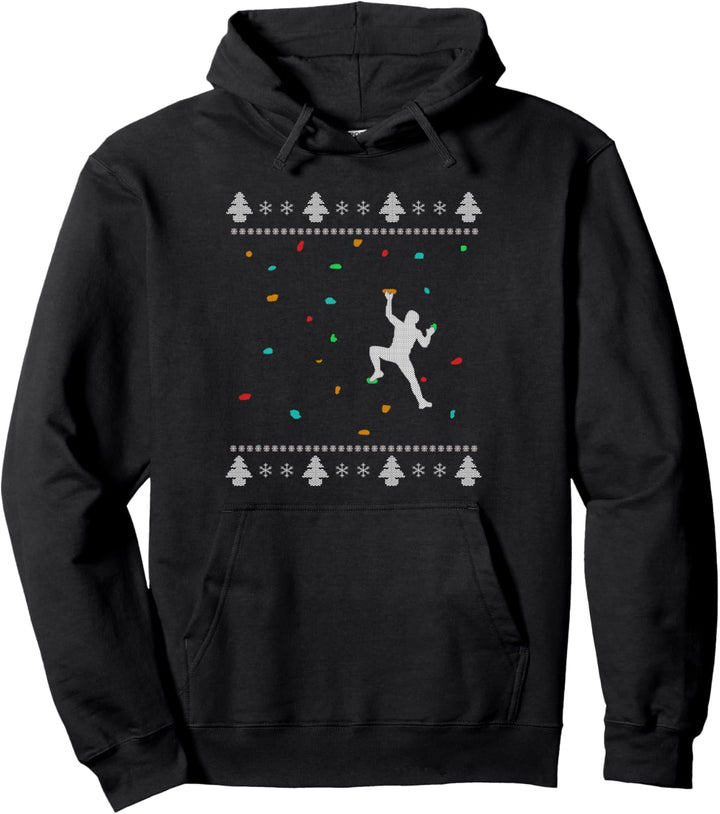 Klettern Kletterwand Ugly Christmas Sweater Pullover Hoodie