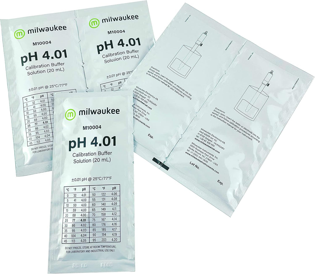 Milwaukee pH 4.01 M10004 5 x 20 ml Kalibrierflüssigkeit Elektroden Messgerät Calibration 5x pH 4.01