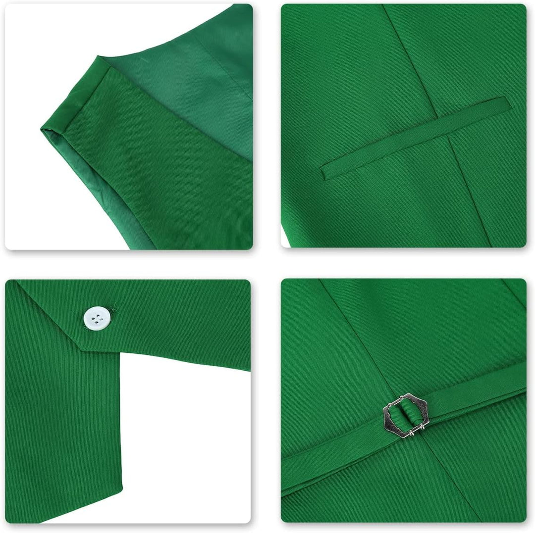 YOUTHUP Herren 3 Teilig Anzug Slim Fit Formell Anzüge 1 Knopf Herrenanzug für Business Hochzeit XXL