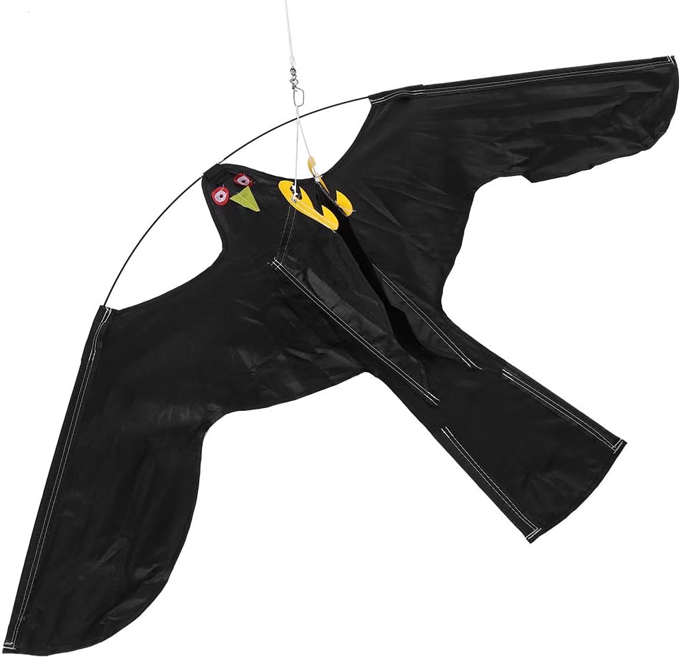 Vogelscheuche Drachen, Ausziehbarer Vogelschreck mit 5m Glasfaser-Teleskopstab, Erweiterbar Flying F