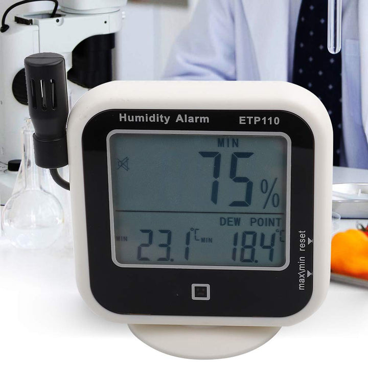 Digitaler Thermohygrometer ETP110 mit Luftfeuchtigkeit und Temperatur Messung sowie Taupunktanzeige
