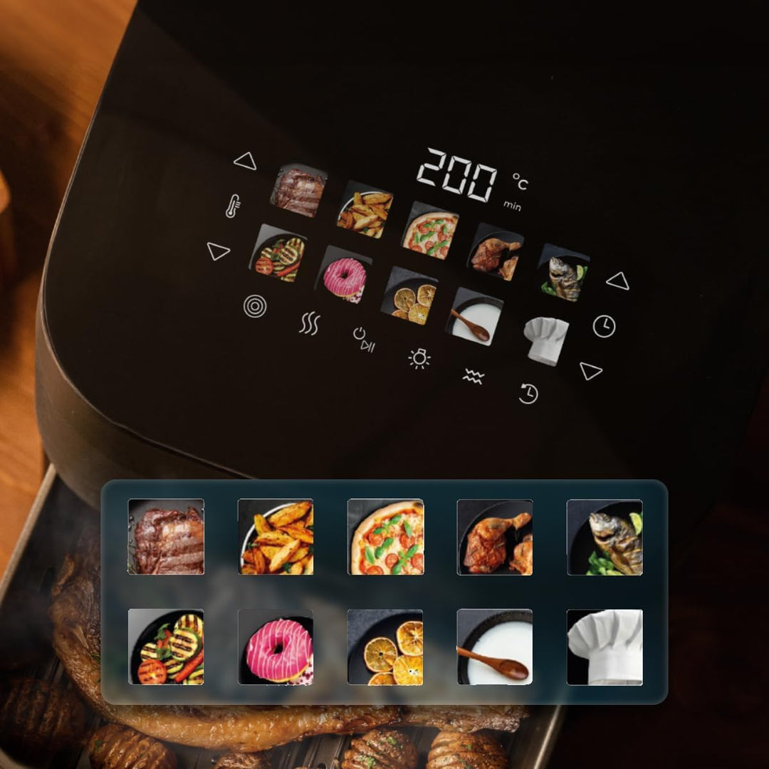 Cecotec Heissluftfritteuse ohne Öl - 4,5L - Grill - Doppelwiderstand - Integrierter Smoker - Air Fry