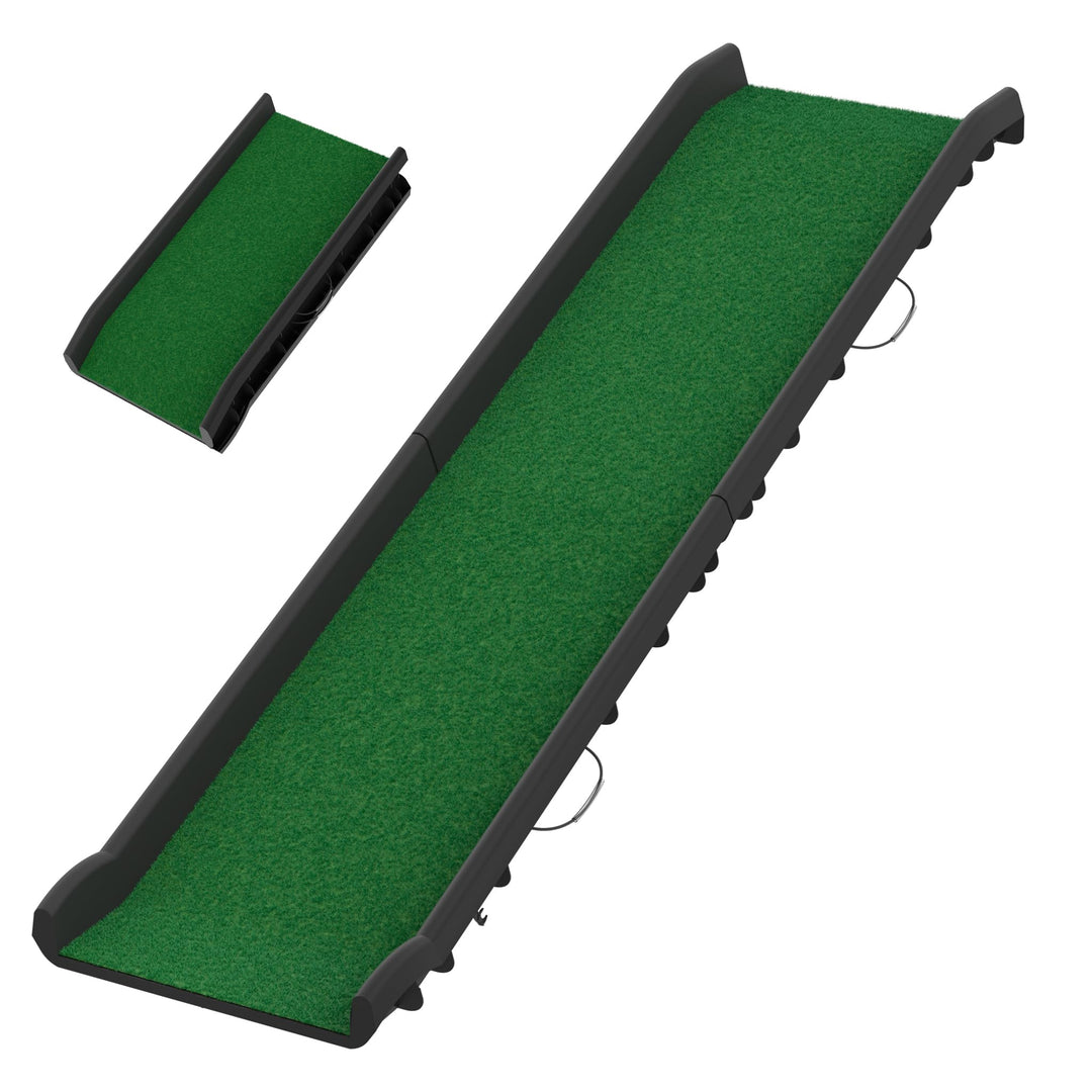 Hunderampe Auto Klappbar Hundetreppe Anti-Rutsch bis 90 kg 156x40cm Rampe Hund für SUV Grosse Kleine