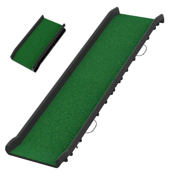 Hunderampe Auto Klappbar Hundetreppe Anti-Rutsch bis 90 kg 156x40cm Rampe Hund für SUV Grosse Kleine