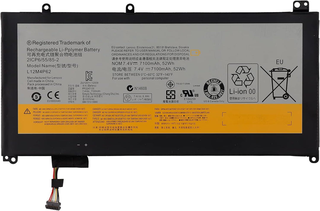 SwarKing Ersatz Akku Kompatibel mit Lenovo Ideapad U430 U530 80AS U530-20289 Touch Series L12L4P62 2
