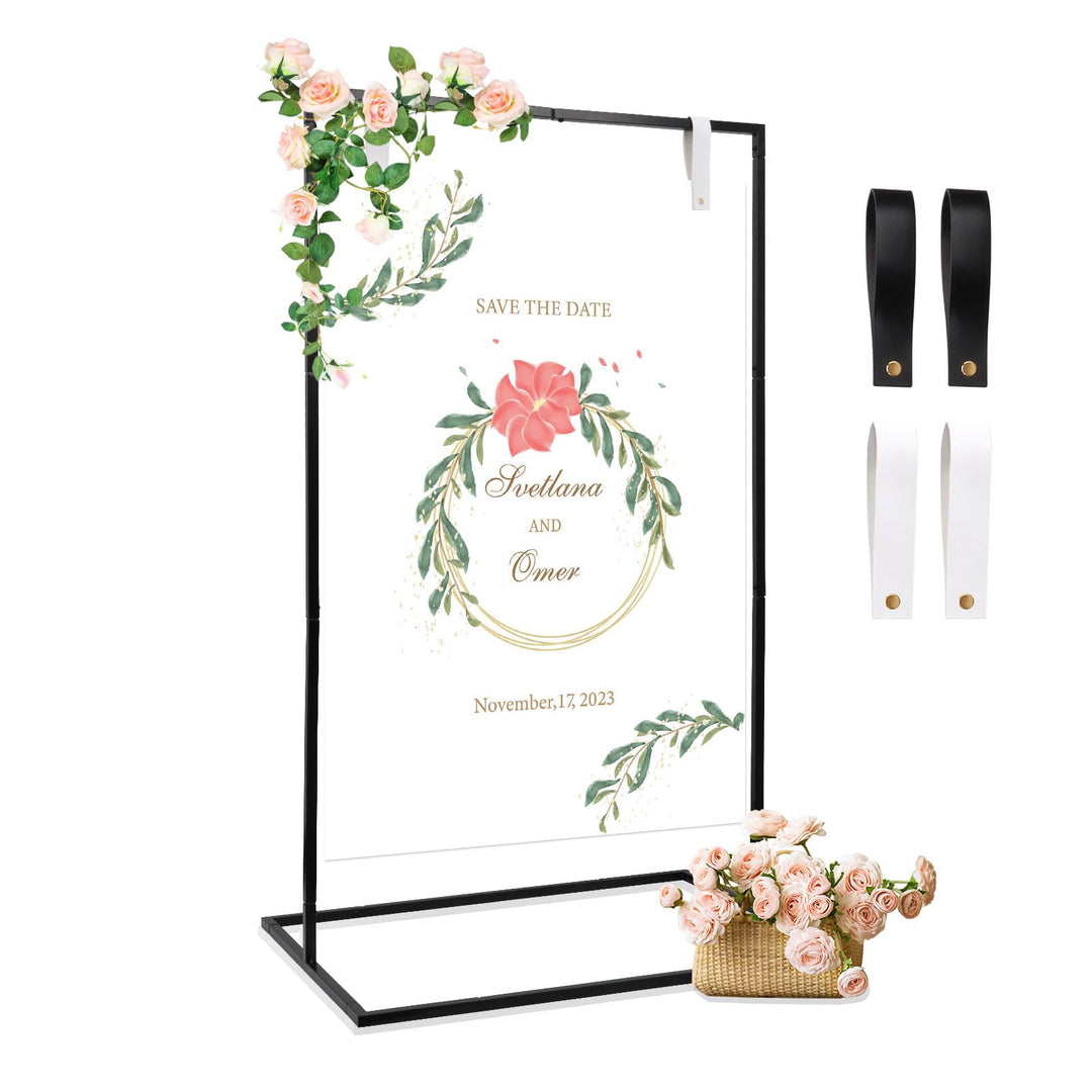 Hochzeitsplakatständer, 123 x 73 x 53 cm, Hochzeits-Willkommensschildständer, Staffelei für Schilder