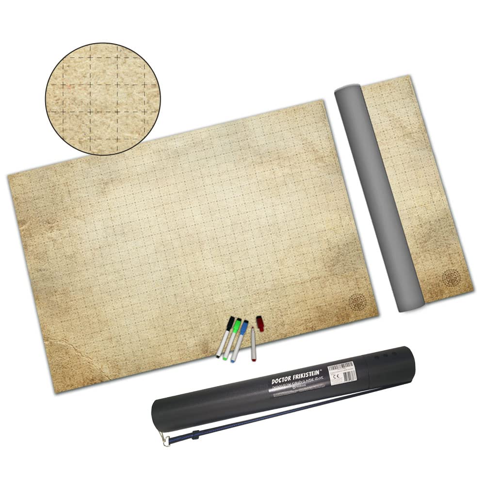 Dungeon Grid Game Mat | UNENTBHRLICHES Rollenspiele – Kriegsspiele - Brettspiele Accesorie | KOMPATI