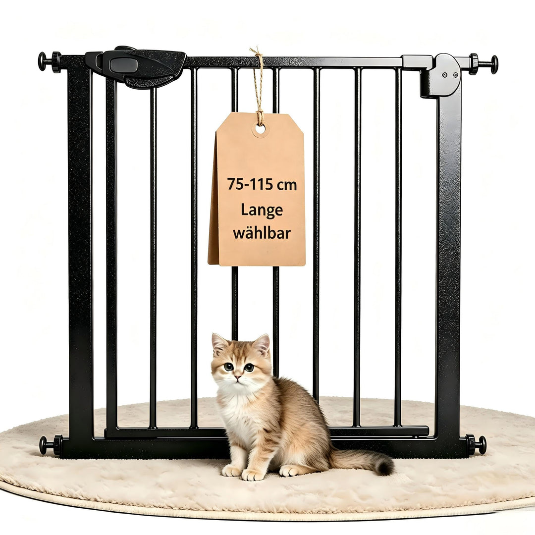 YRHome Türschutzgitter Treppengitter ohne Bohren für Breiten 95-105 cm,180° beidseitig öffnen Autocl