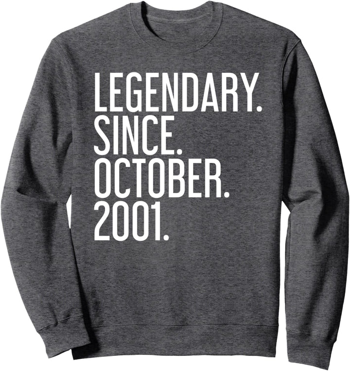 Legendär. Seit Oktober 2001. 18. Geburtstag Sweatshirt