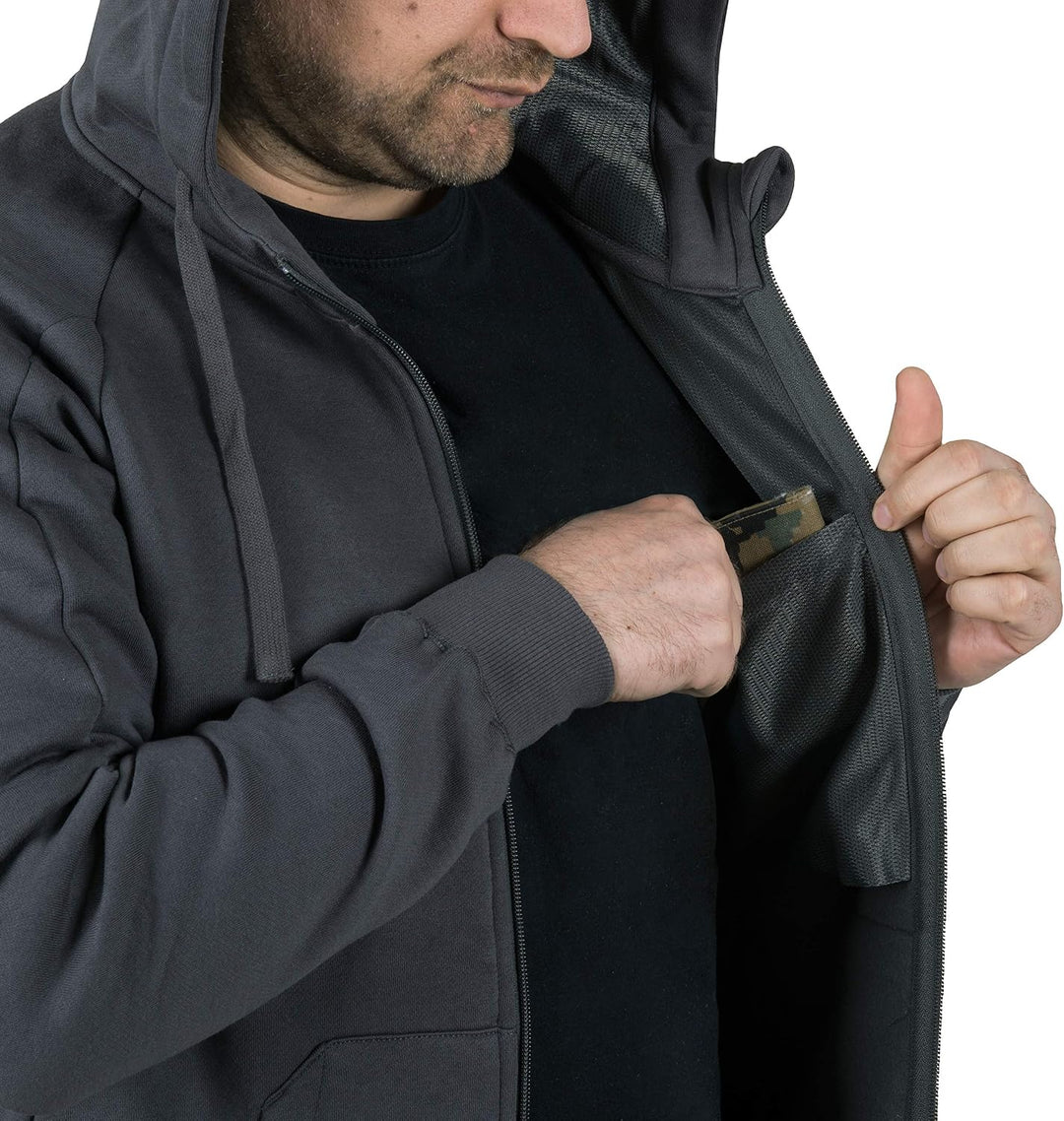 Helikon-Tex Urban Tactical Hoodie Lite (FullZip) - Grey XXS-XS, XXS-XS