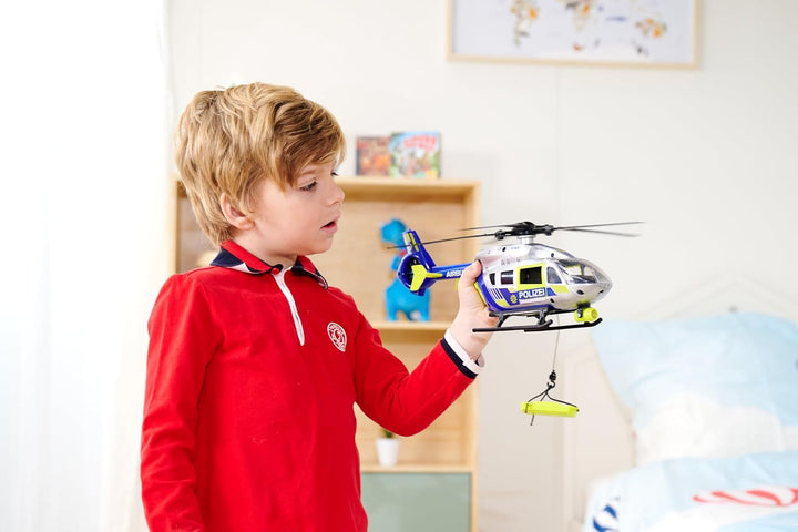 Dickie - Helikopter Police 36 cm, mit Lichtern, Geräuschen, Winde und Trage, 203716028038