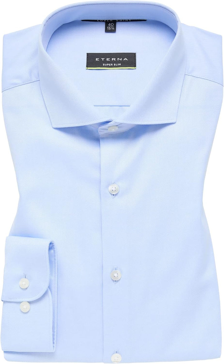 eterna Herren Cover Shirt SUPER Slim 43 Hellblau, 43 Hellblau