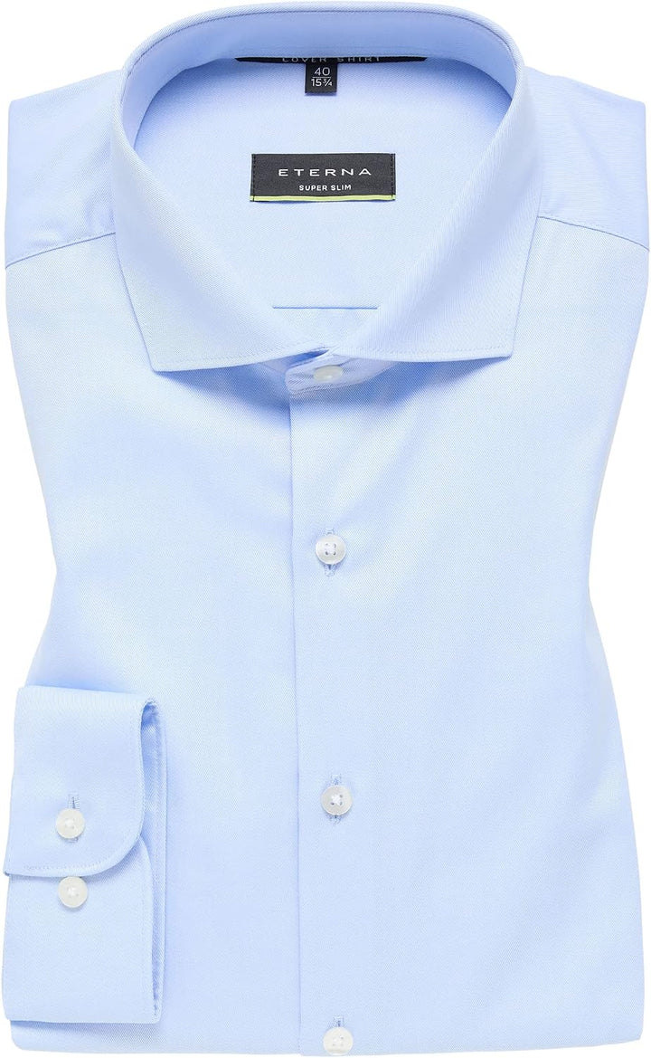 ETERNA Herren Cover Shirt SUPER Slim 36 Hellblau, 36 Hellblau