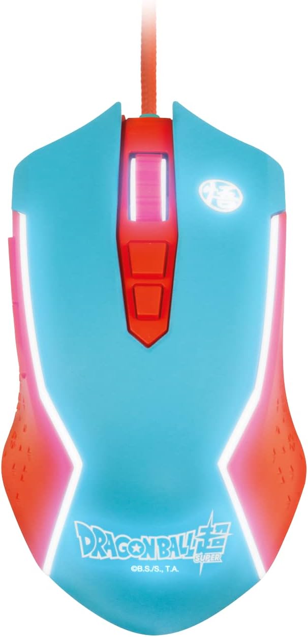FRTEC – Dragon Ball Super Goku Gaming-Maus mit LED-Beleuchtung, bis zu 8.000 DPI