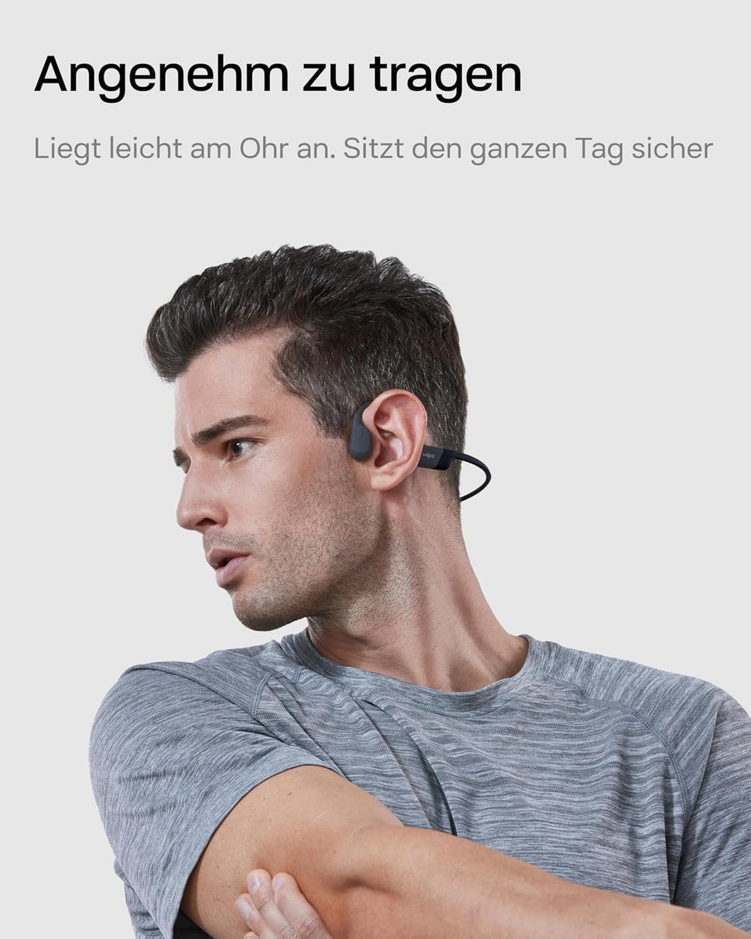 SHOKZ OpenRun Knochenschall Kopfhörer, Open-Ear Sport Bluetooth Kopfhörer mit Noise-Cancelling Mikro