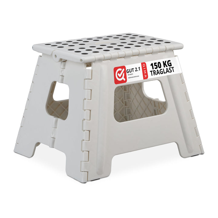 Relaxdays 1 x Klapphocker faltbar, L, tragbar, Reise Tritthocker, universeller Kinder Badhocker, bis