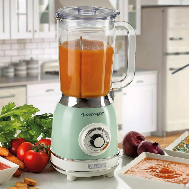 Ariete 583 Vintage, Retrò, 1000 Watt Standmixer mit Glasbehälter 1,5 Liter, grün & 2869 Vintage, ele