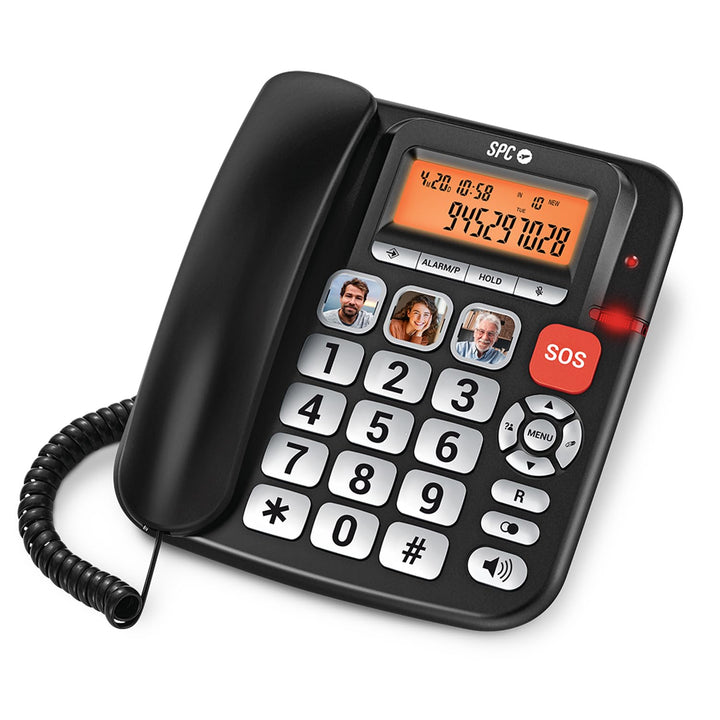 SPC Comfort Volume Pro - Senioren-Festnetztelefon mit grossen Tasten, lautem Klingeln + beleuchtetem
