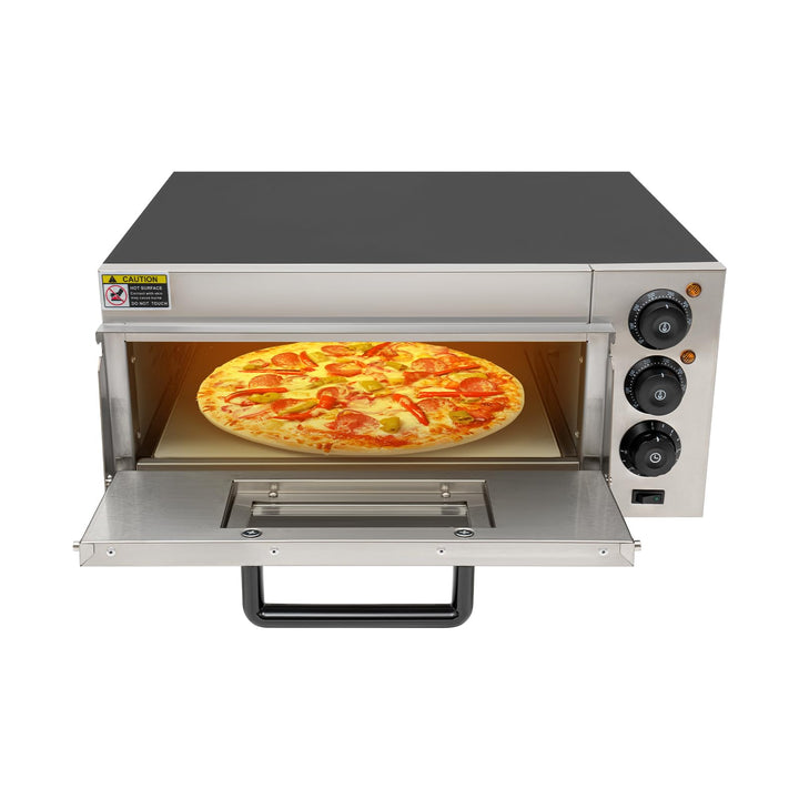 20L Pizzaofen Elektrisch, Pizza Ofen Edelstahl Pizzaofen, Kommerzieller Pizza Ofen 2000W, Pizza-Ofen