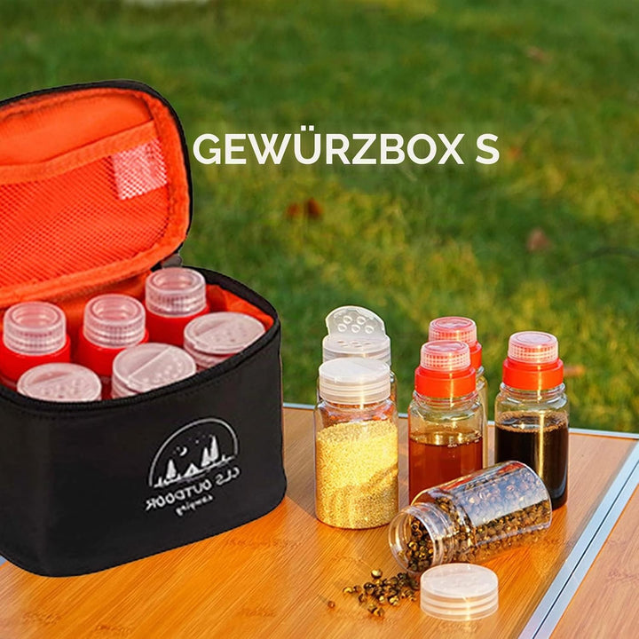 RoseFlower Gewürzbehälter Camping Set Reise Gewürzbehälter 6 Stück Lebensmittelqualität Gewürzgläser
