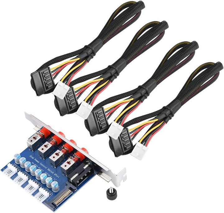 Richer-R HDD Power Control Switch, Festplattenlaufwerk SATA Drive Switcher Umschalter mit IDE 2xSATA