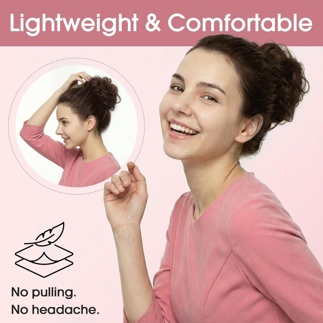 S-noilite Echthaar Messy Bun mit klammer Natürliches Haarteil für Dutt und Hochsteckfrisuren - Claw