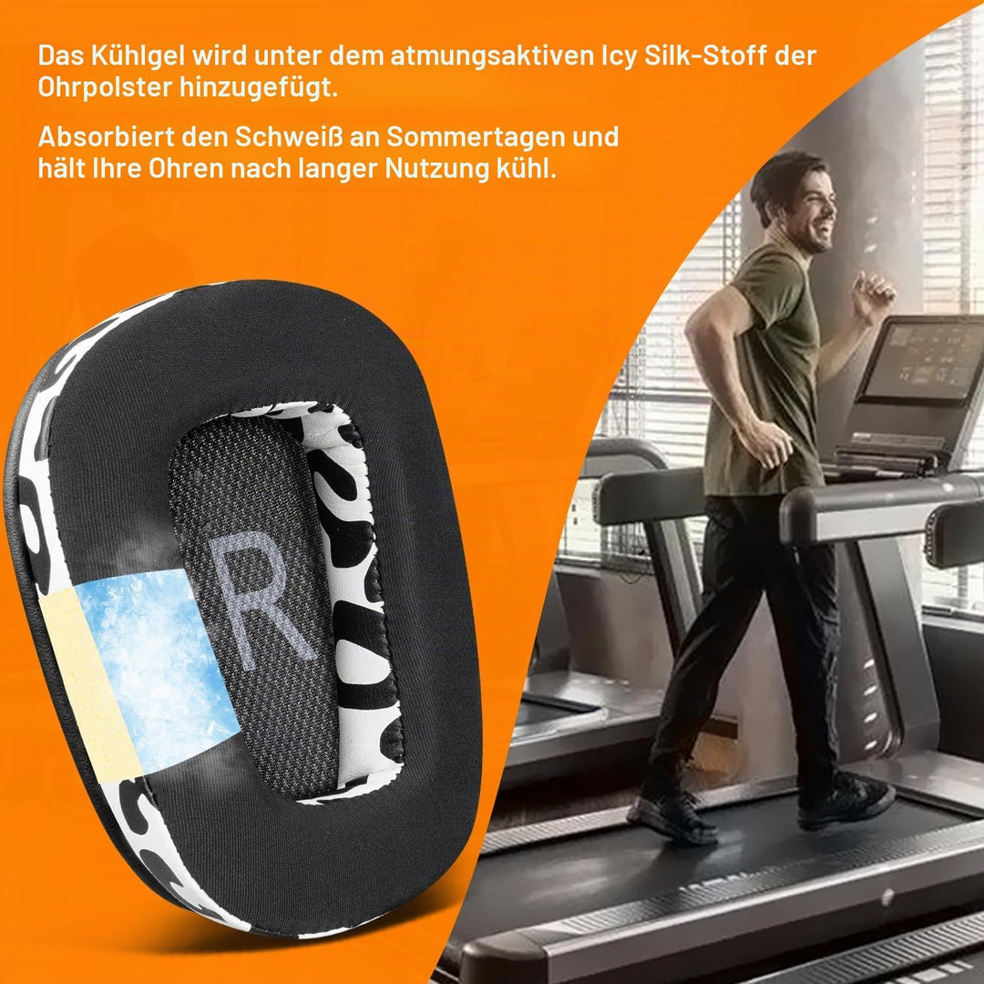 SOULWIT Kühlgel Ersatzpolster Ersatz Ohrpolster für Logitech G35 G930 G933 G933S G935 G633 G633S G63