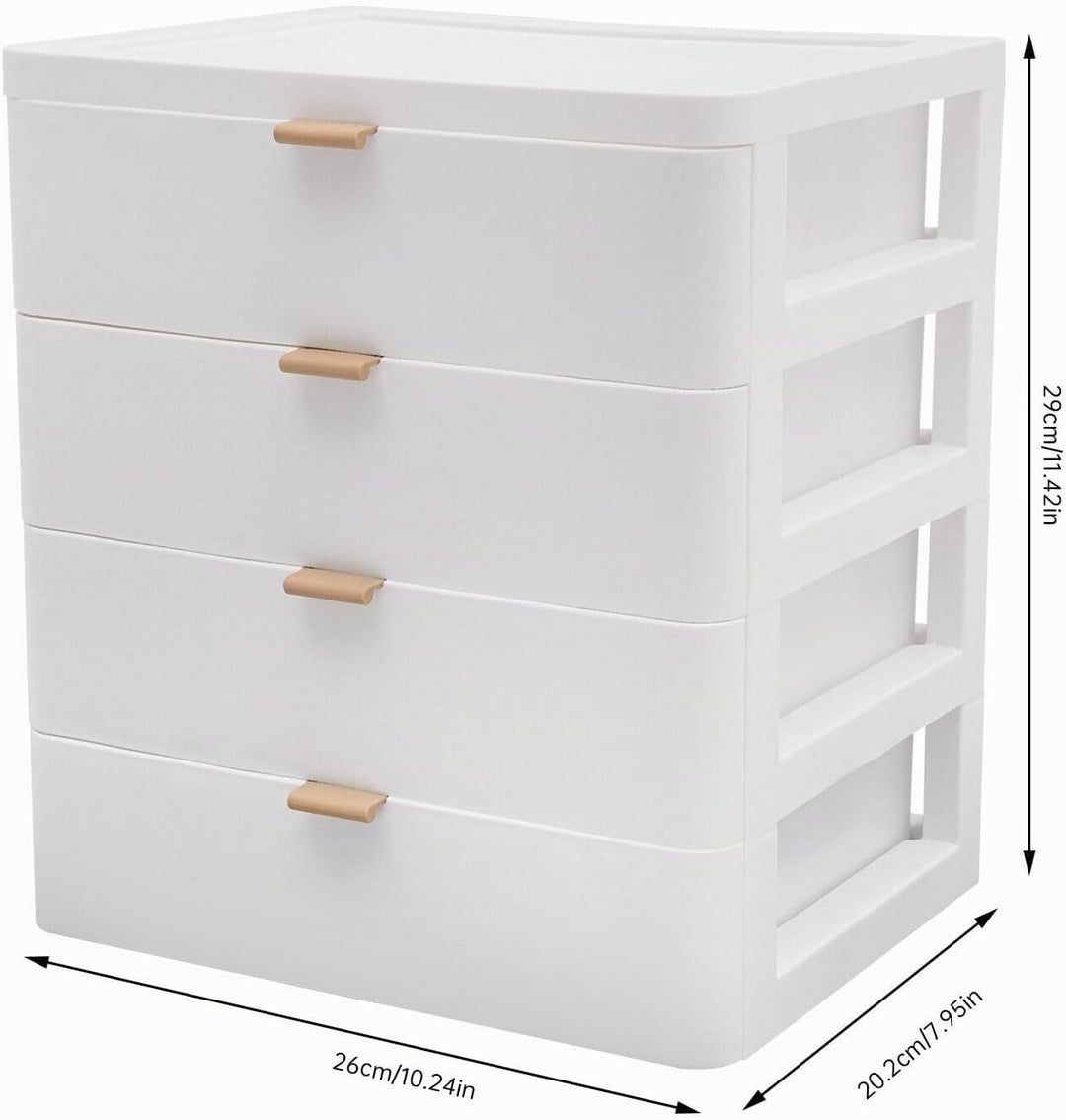 Schubladenbox, Schreibtisch-Organizer mit Schublade, Schreibtisch-Aufbewahrungsbox 4-lagen Schublade