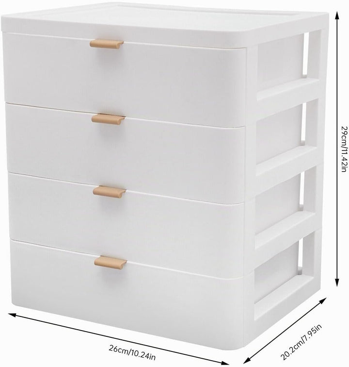 Schubladenbox, Schreibtisch-Organizer mit Schublade, Schreibtisch-Aufbewahrungsbox 4-lagen Schublade