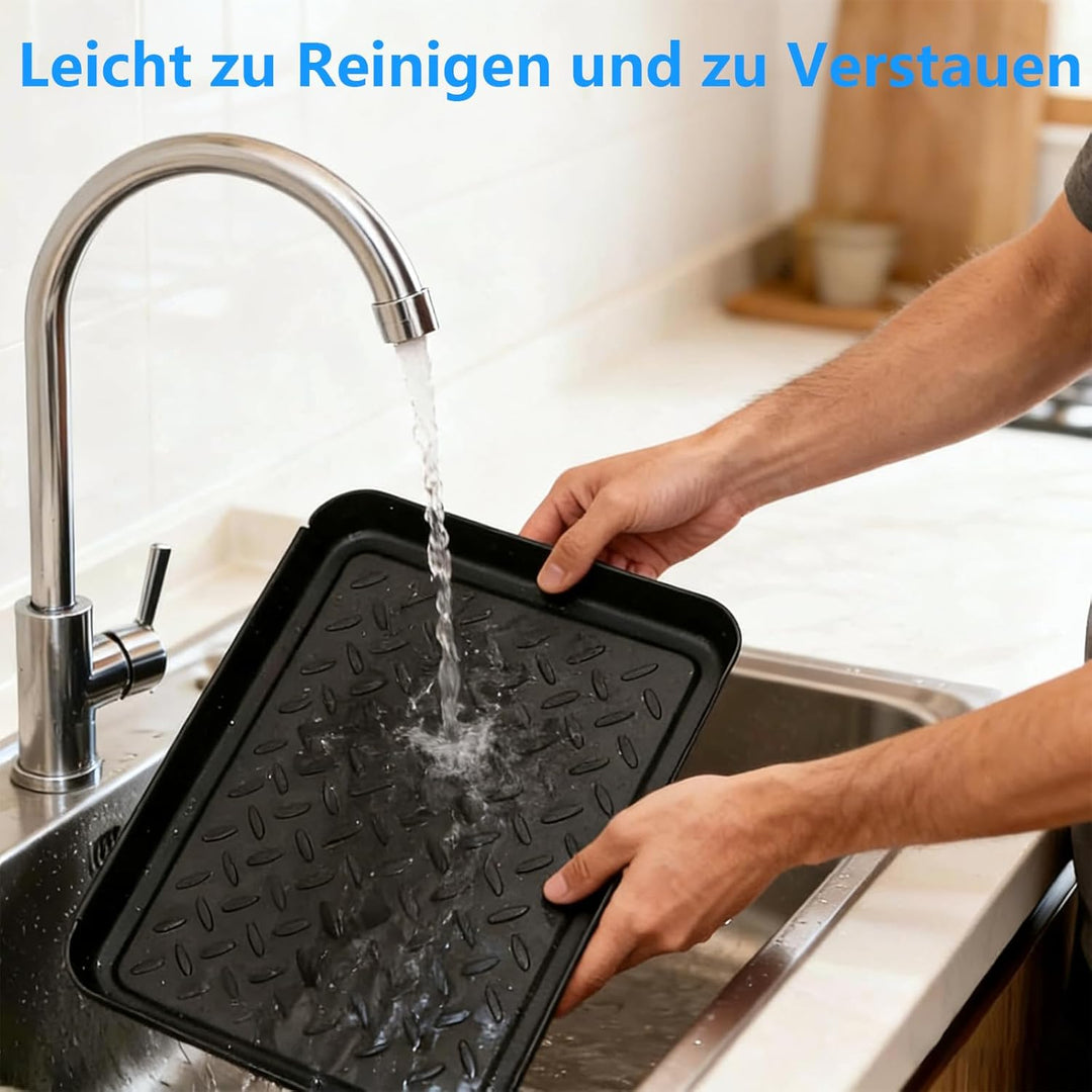 3 Stück Schuhabtropfschale Schuhwanne, Schuhmatte Abtropfmatte, Schuhablage Plastik Schuhtablett, 35