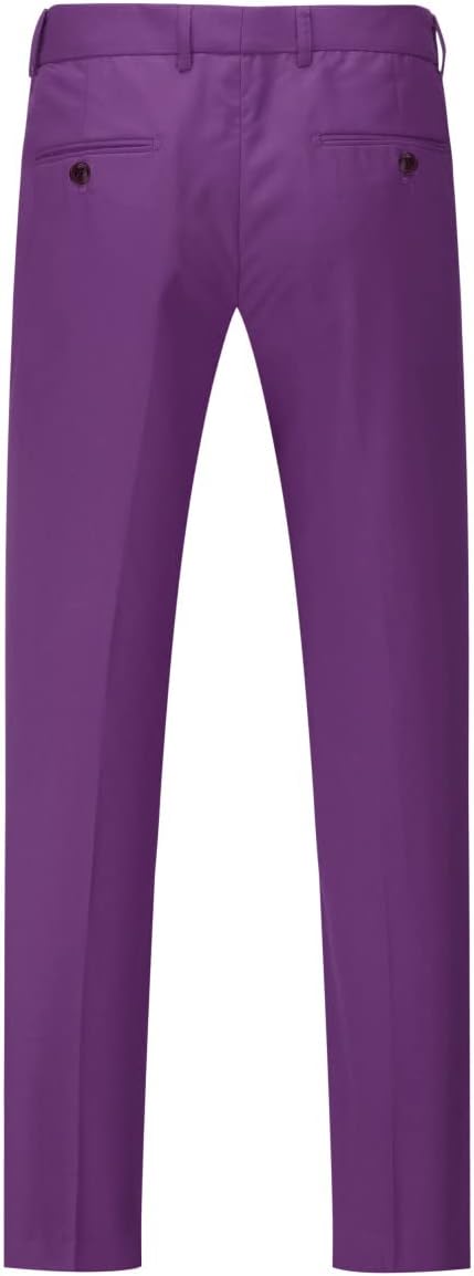 YOUTHUP Herren 3 Teilig Anzug Slim Fit Formell Anzüge 1 Knopf Herrenanzug für Business Hochzeit, M V