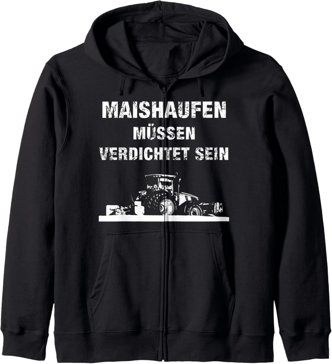 Landwirt Mais häckseln Landwirtschaft Bauer Silo fahren Kapuzenjacke