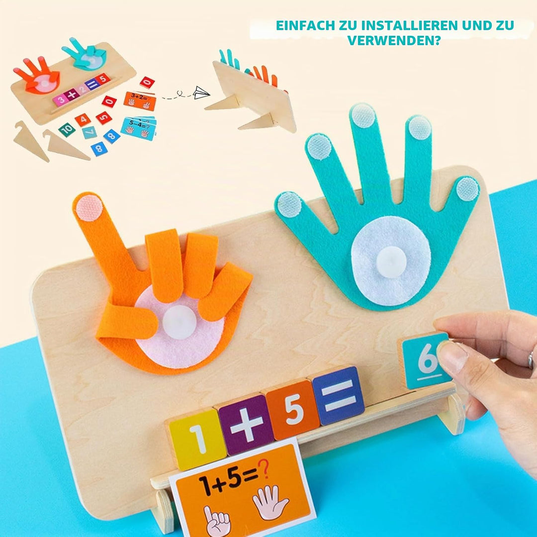 Holz Mathe Spielzeug, Zahlen Lernen für Kinder, Fingerzähl-Mathespielzeug, Zählen Lernspielzeug, Päd