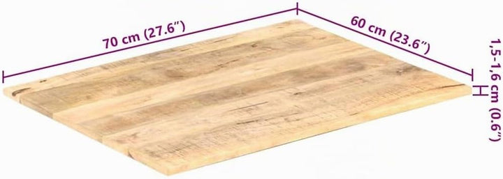 vidaXL Mangoholz Massiv Tischplatte Massivholzplatte Holzplatte Ersatztischplatte Holz Platte für Es