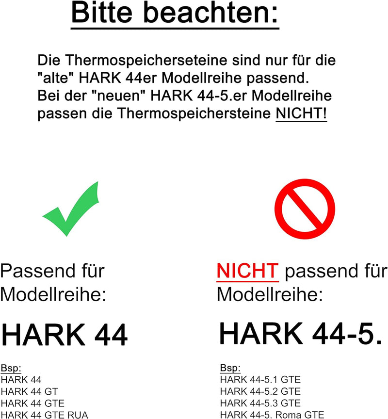 HARK 6x Thermospeichersteine für Kaminöfen