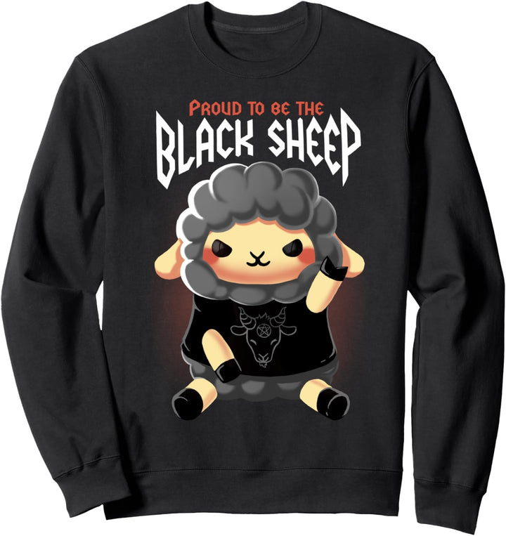 Niedliches Metal Schwarzes Schaf Sweatshirt