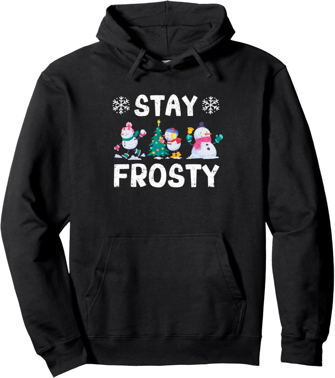 Lustiger Weihnachtspyjama, cooler Schneemann, Weihnachten, Winter, Stay Frosty Pullover Hoodie