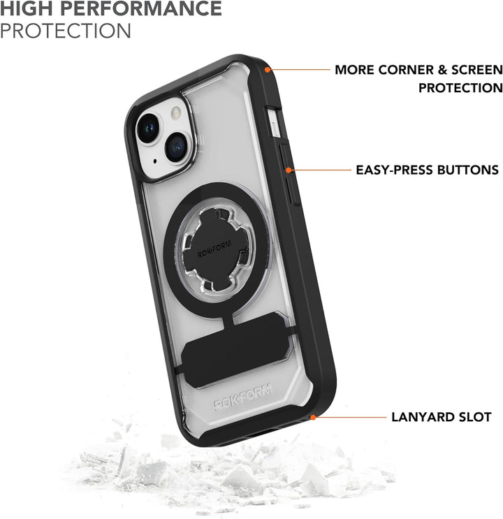 ROKFORM Rokform - iPhone 15 Hülle, Crystal Series, magnetische klare iPhone 15 Hülle mit RokLock Dre