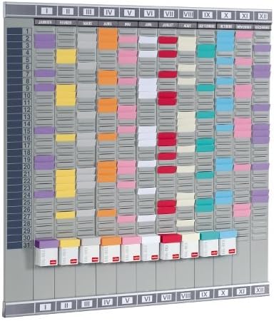 Nobo T-Karten Professionales Planungsset, Wandmontage, Haftnotizen Set mit 12 Spalten &amp; 32 Slots, Gr