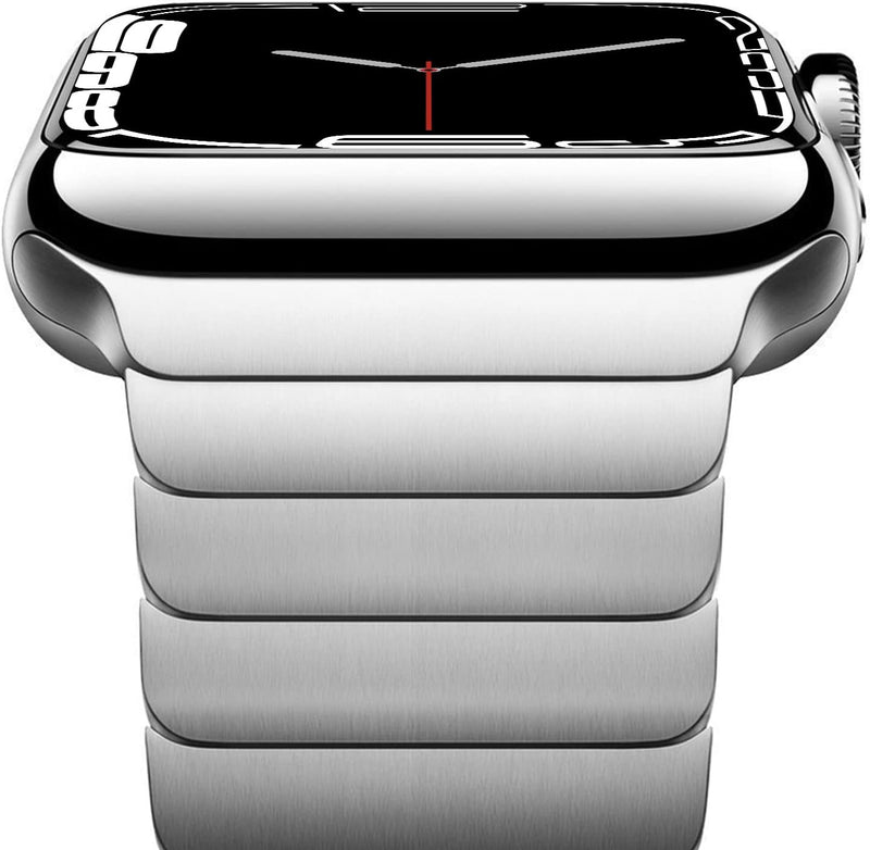 NewWays 38mm 40mm 41mm Kompatibel mit Apple Watch Armband,Edelstahl Gliederarmband Ersatzarmbänder G