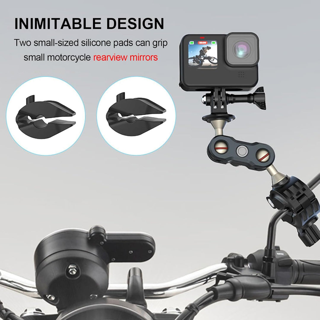 REYGEAK Fahrrad Lenker Halterung Klemme Motorrad Rohrhalterung Kompatibel für GoPro Hero 12/Hero 11/