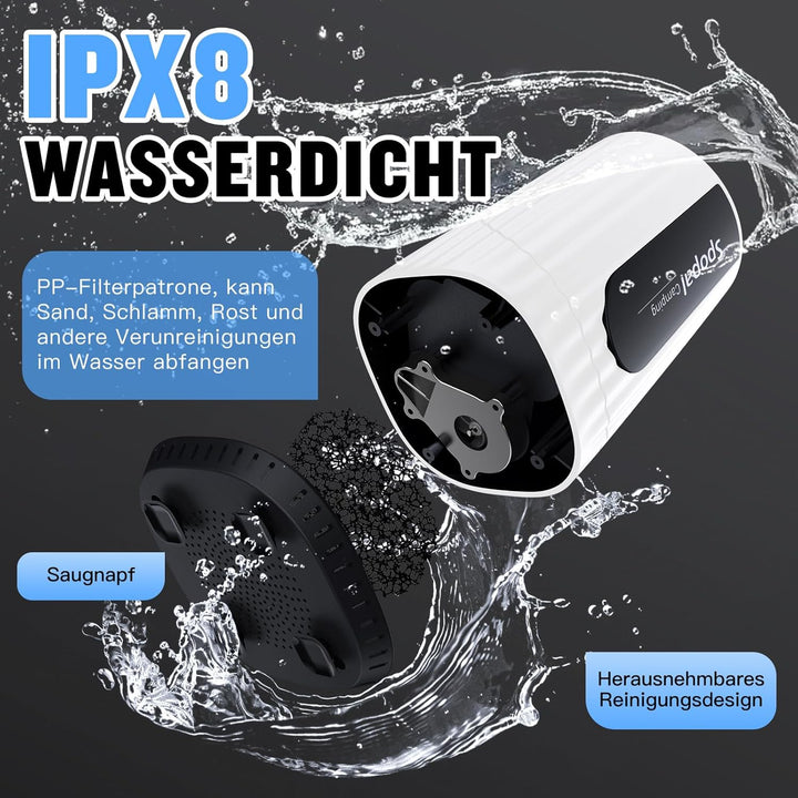 Spopal Campingdusche, [Aktualisierte Version - 10000mAh] Mobile Dusche mit Pumpe,Campingdusche Tragb
