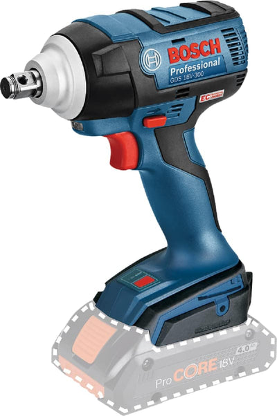 Bosch Professional 18V System Akku Drehschlagschrauber GDS 18V-300 (ohne Akku, im Karton) Solo im Ka