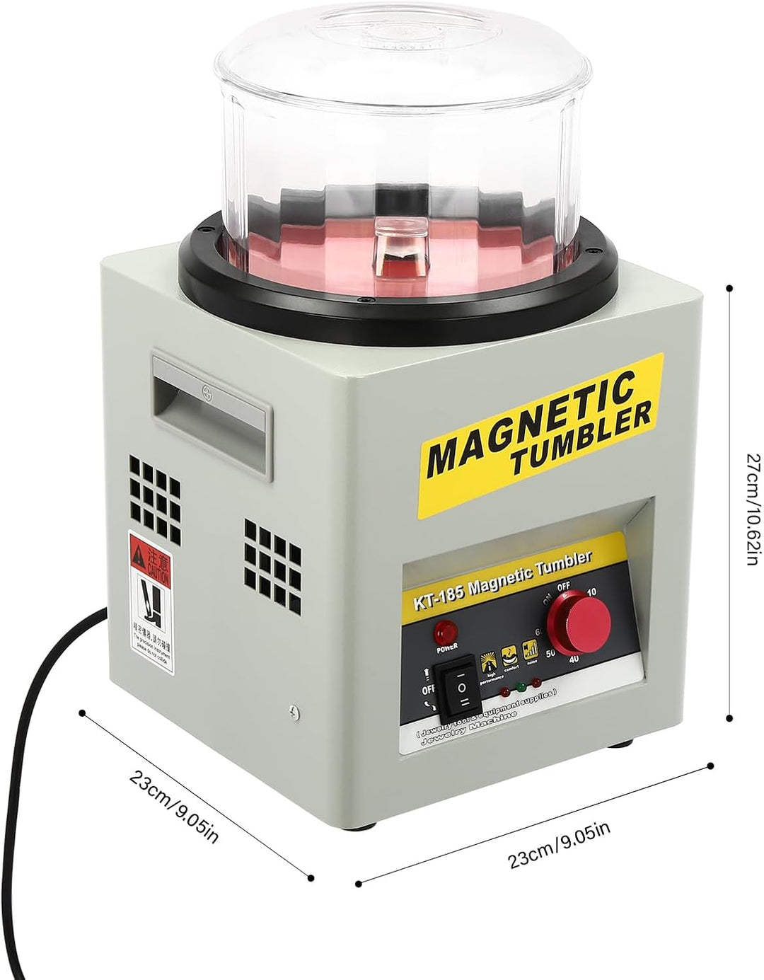 Mini Magnetischer Tumbler, 2000 RPM Schmuck Poliermaschine und Finisher Maschine mit 10-60min Timing