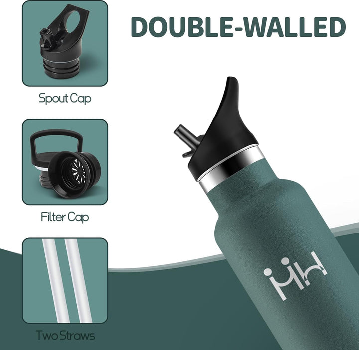 HoneyHolly Trinkflasche 750ML, BPA-Frei, Trinkflasche Edelstahl, Auslaufsichere Isolierflasche Doppe