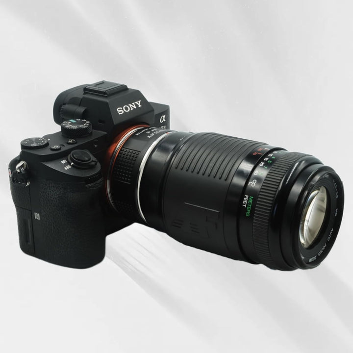 PHOLSY Objektivadapter Manueller Fokus für Canon EOS EF EF-S Objektiv auf Sony E Kameragehäuse für A