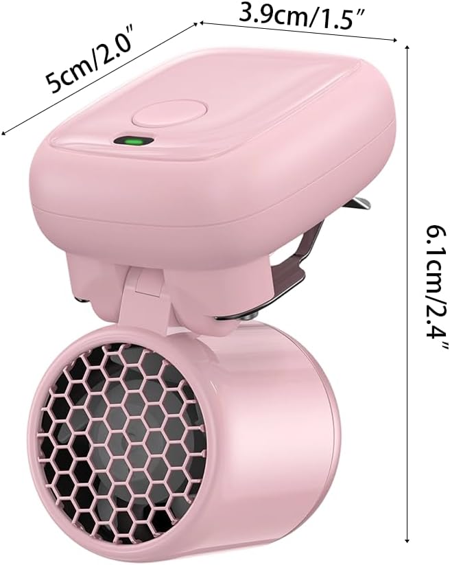 DONGKER Mini Clip-Ventilator für Baseball Cap, Freihändig Tischventilator | 1200mAh USB wiederauflad